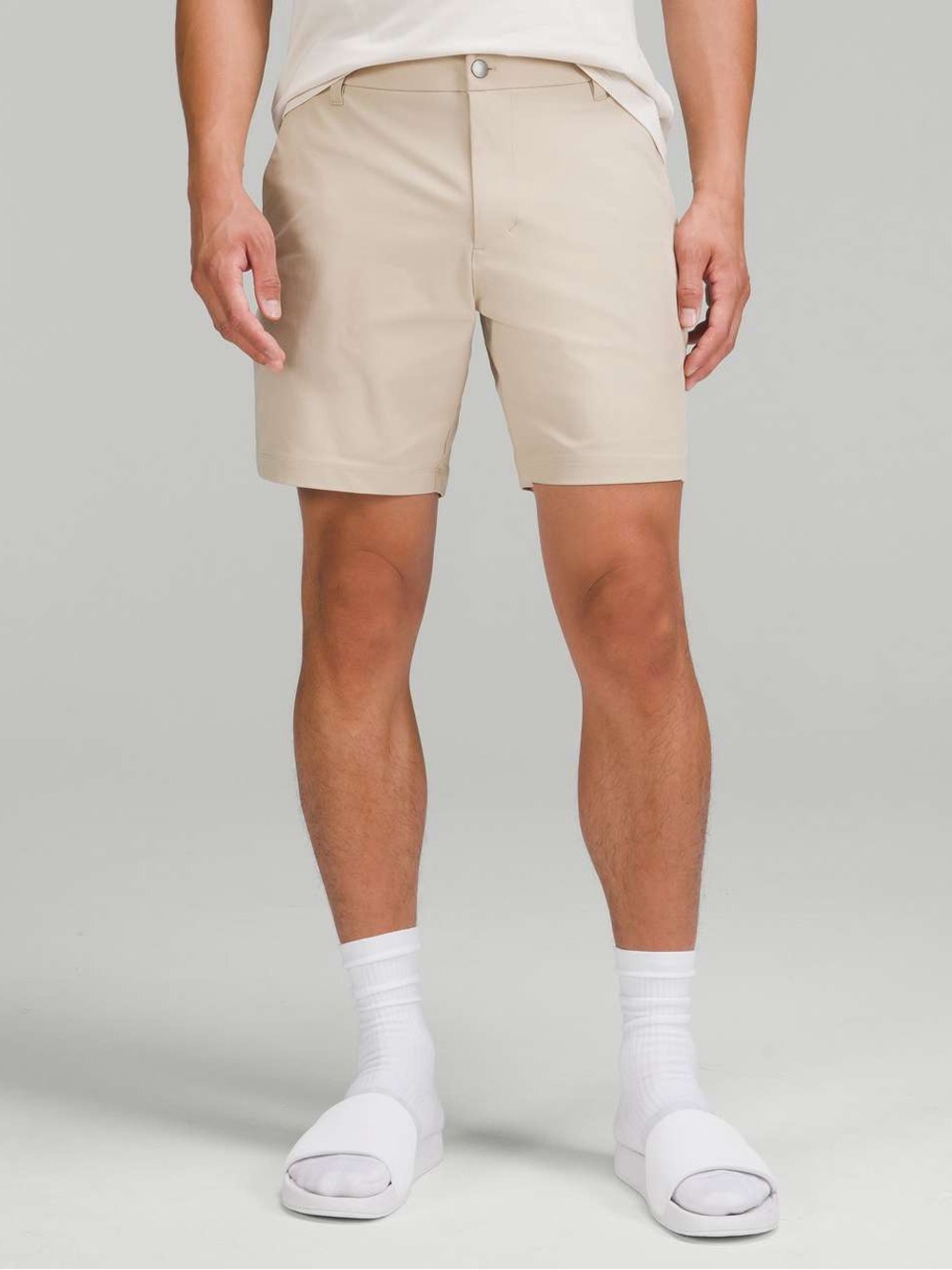 Lululemon Commission Classic-Fit Short 7" Warpstreme Trench Khaki Tan Size 36